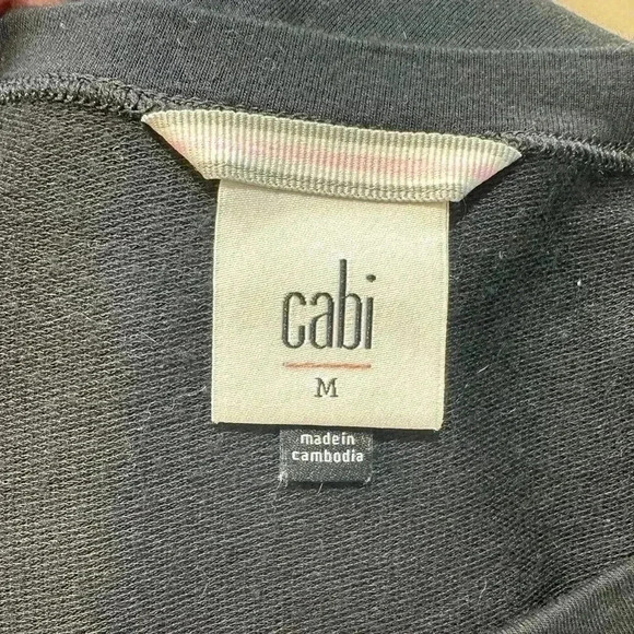 CAbi Peekaboo Tee Black Long-sleeve Size M - Picture 6 of 7